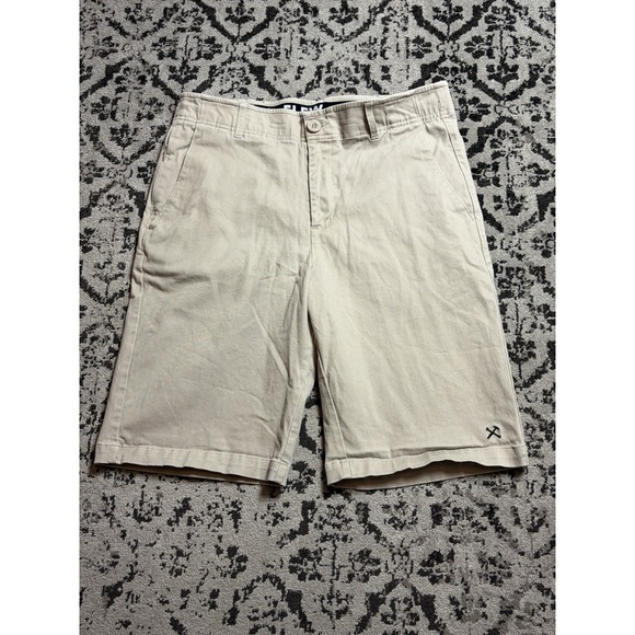 DIXXON Other - Dixxon Mens Khaki Shorts D Flexx Waistband Front Slash Back Button Pockets 32